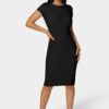 Short Sleeve Midi T-Shirt Ribbed Dress