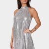 Halter Neck Trapeze Disco Dot
